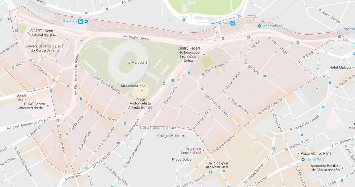 نقشہ کے bairro Maracanã