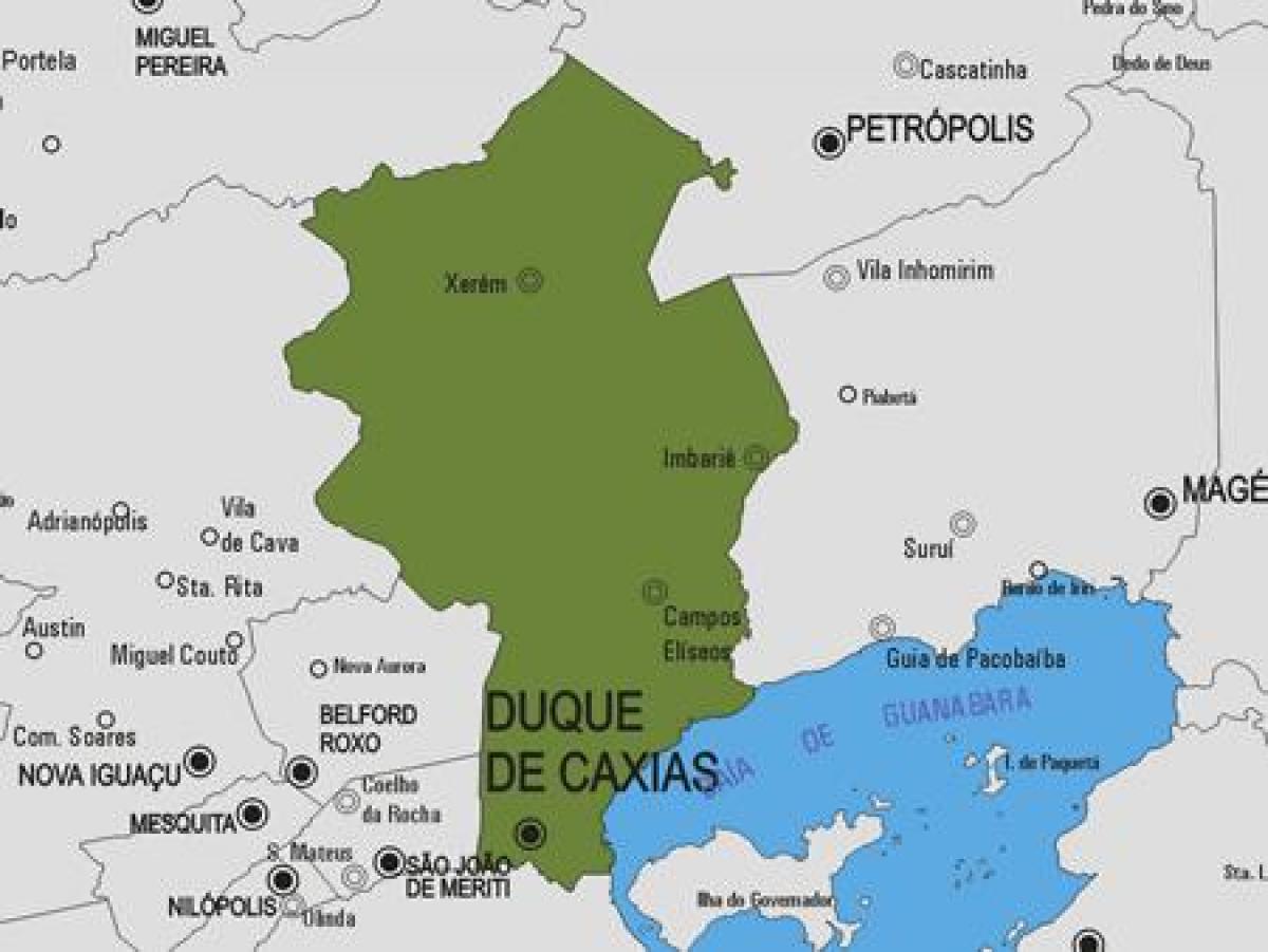 نقشہ کے Duque ڈی Caxias بلدیہ