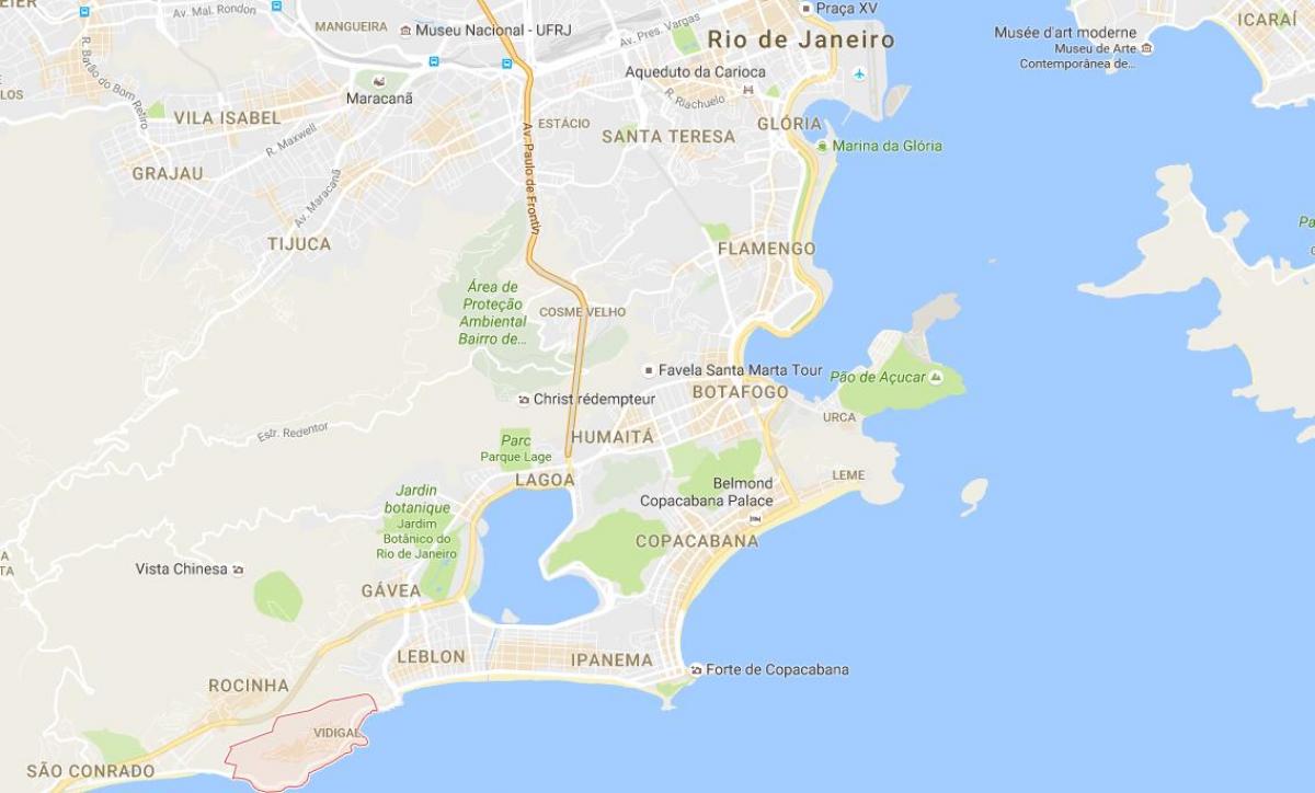 نقشہ کے favela Vidigal