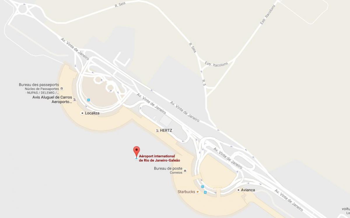 نقشہ کے Galeão ہوائی اڈے