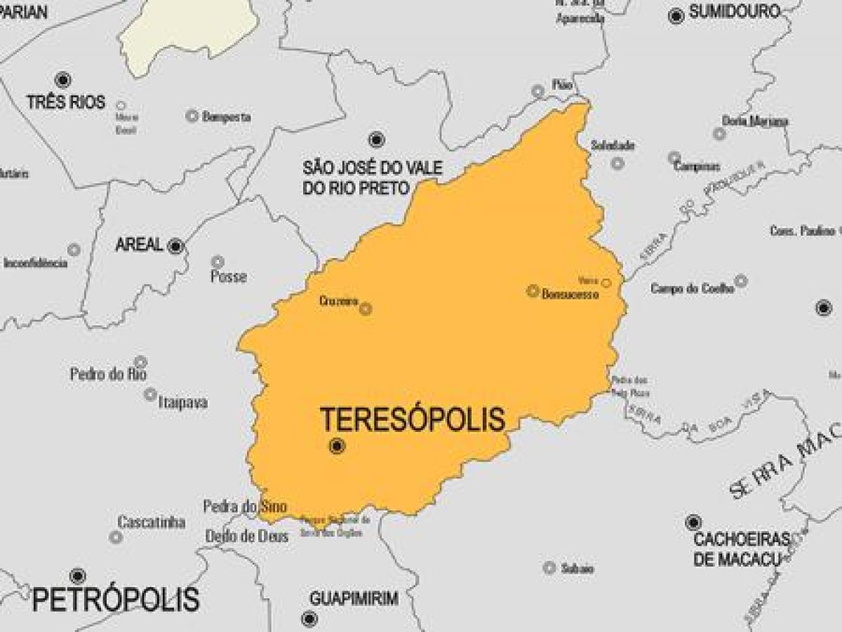 نقشہ کے Teresópolis بلدیہ