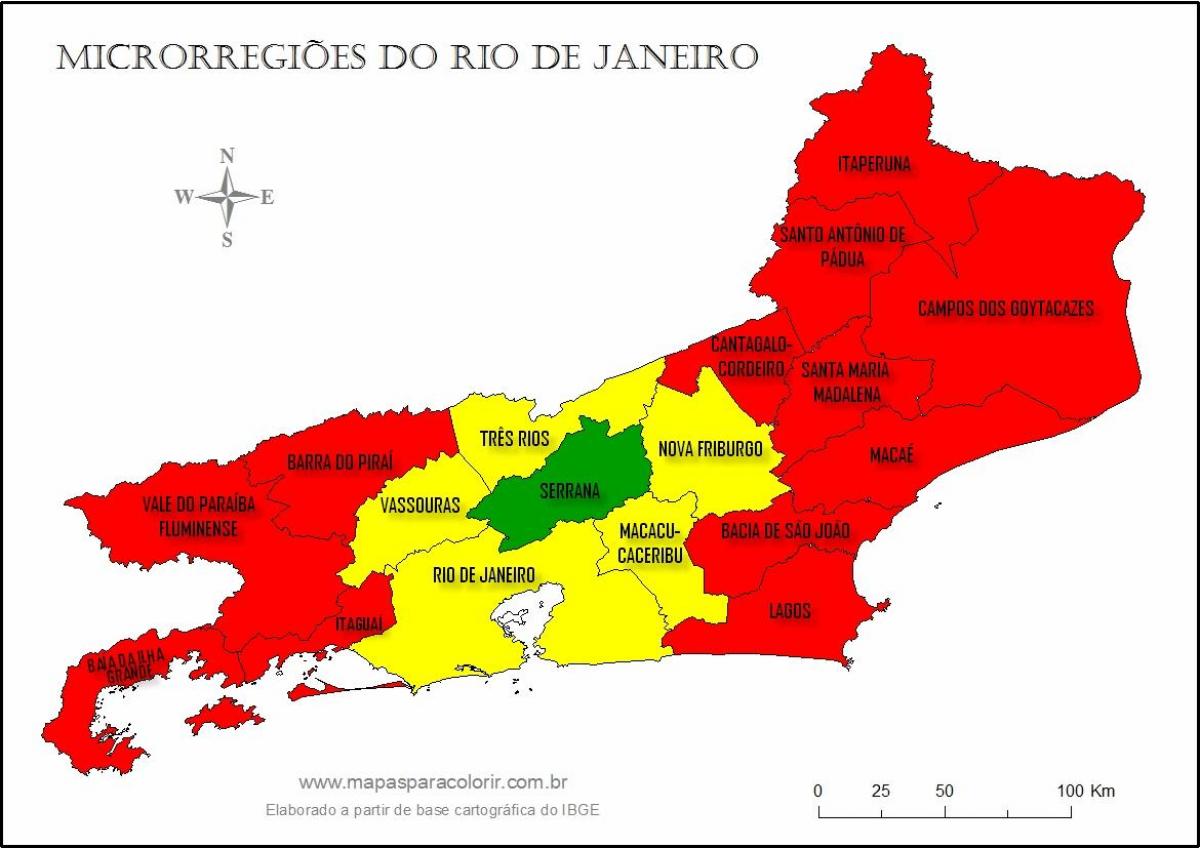 نقشہ کے مائیکرو علاقوں ریو ڈی جینرو