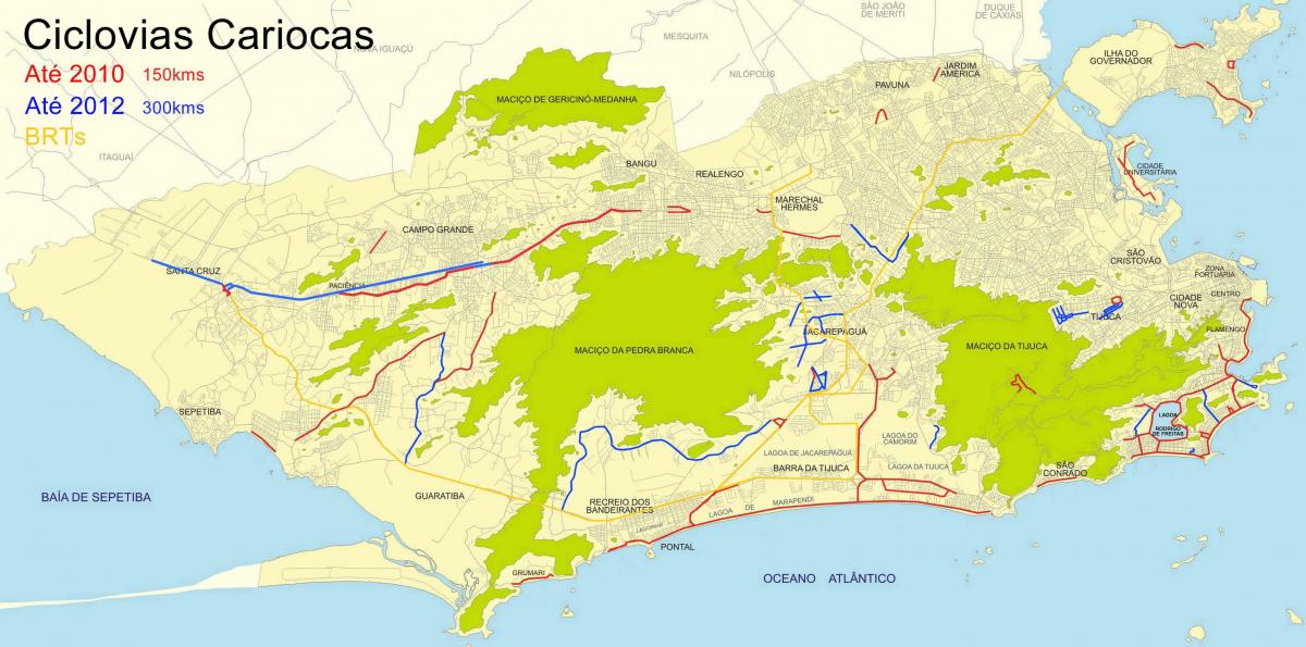 نقشہ کی موٹر سائیکل ٹریلس ریو ڈی جینرو