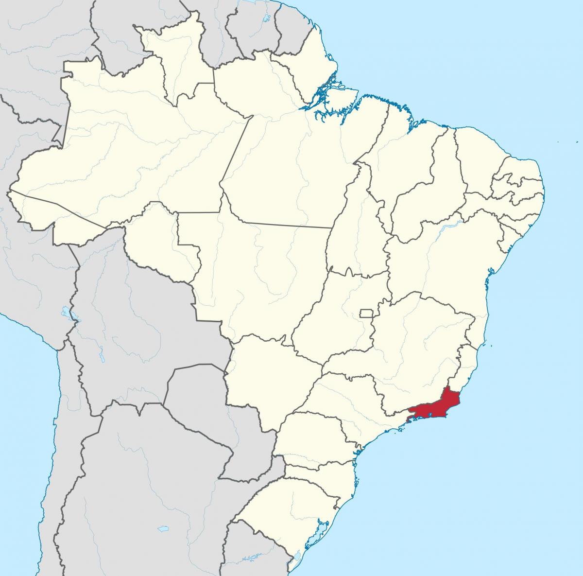 کے نقشے کی ریاست ریو ڈی جینرو
