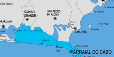 نقشہ کے Arraial کرتے Cabo بلدیہ