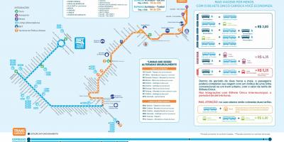 نقشہ کے BRT TransCarioca