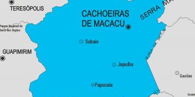 نقشہ کے Cachoeiras ڈی Macacu بلدیہ