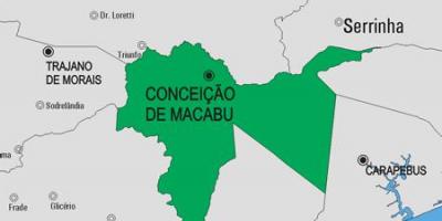 نقشہ کے Conceição ڈی Macabu بلدیہ