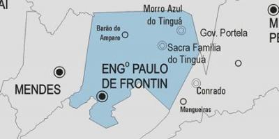 نقشہ کے Engenheiro پالو ڈی Frontin بلدیہ