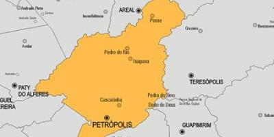 نقشہ کے Petrópolis بلدیہ