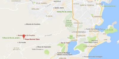 نقشہ کے Tijuca نیشنل پارک