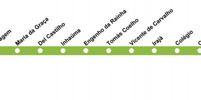نقشہ کے ریو ڈی جینرو میٹرو لائن 2 (سبز)