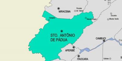 نقشہ کے سینٹو Antônio ڈی Pádua بلدیہ