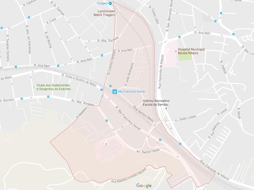 کا نقشہ ساؤ فرانسسکو جیویر