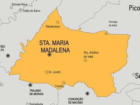 نقشہ سانتا ماریا کے Madalena بلدیہ