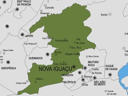 نقشہ کے نووا Iguaçu بلدیہ