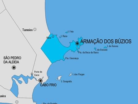 نقشہ کے Armação dos Búzios بلدیہ