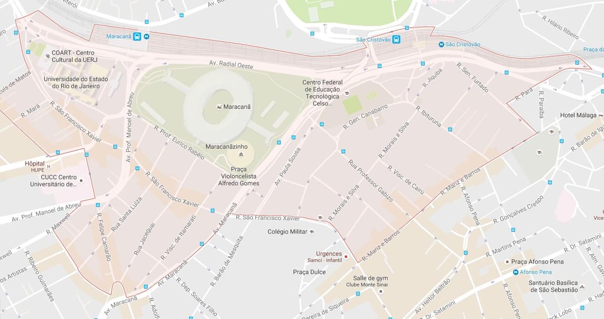 نقشہ کے bairro Maracanã