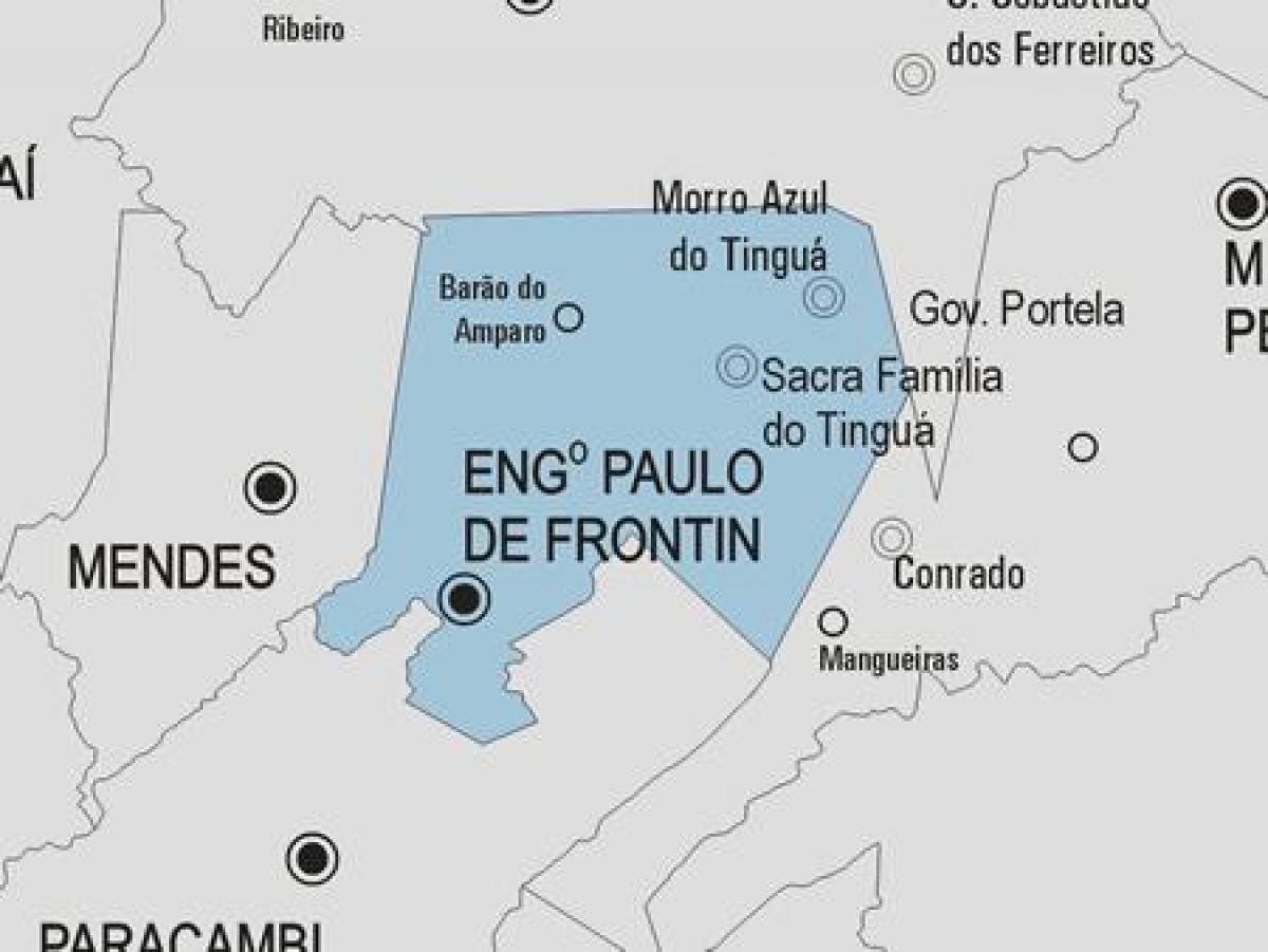 نقشہ کے Engenheiro پالو ڈی Frontin بلدیہ
