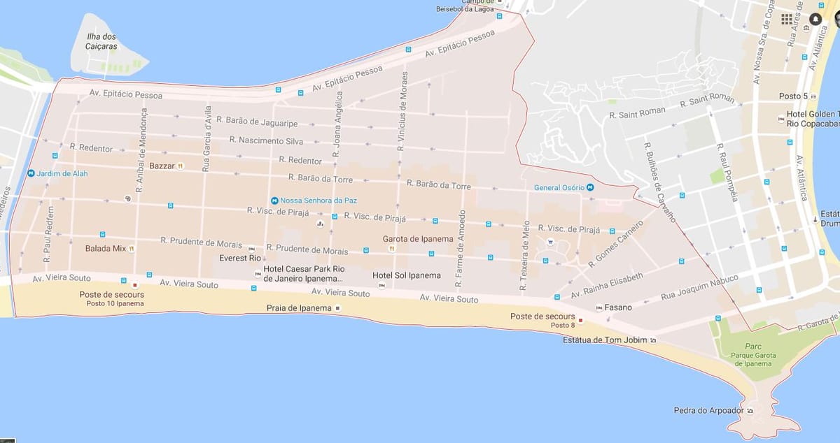 نقشہ کے Ipanema