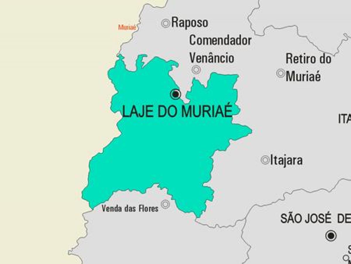 نقشہ کے Laje کرتے Muriaé بلدیہ