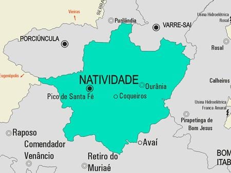 نقشہ کے Natividade بلدیہ