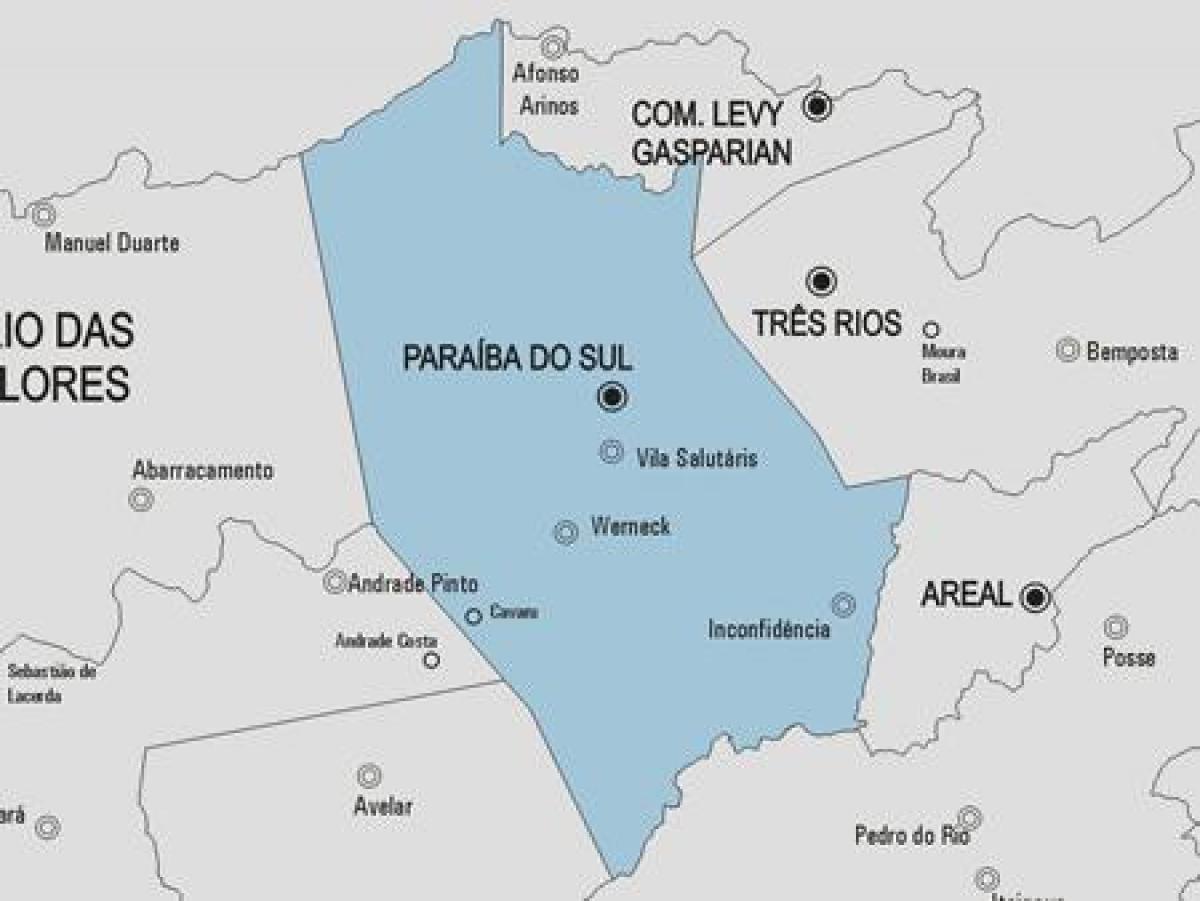 نقشہ کے Paraíba کرتے Sul بلدیہ