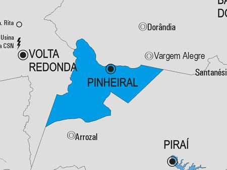 نقشہ کے Pinheiral بلدیہ