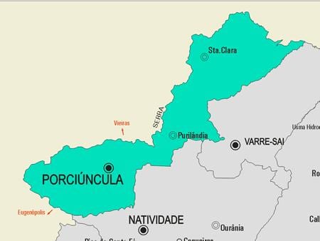 نقشہ کے Porciúncula بلدیہ