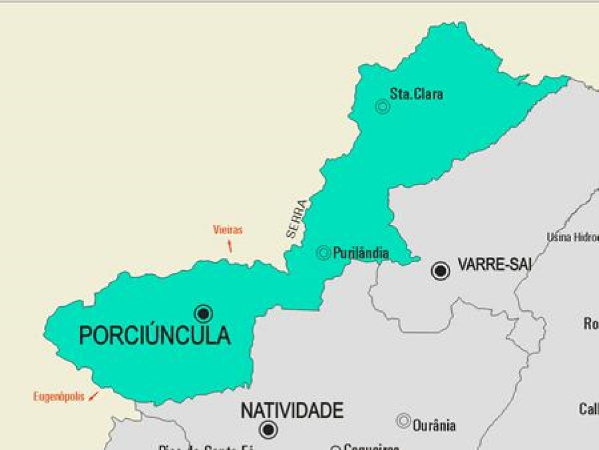 نقشہ کے Porciúncula بلدیہ
