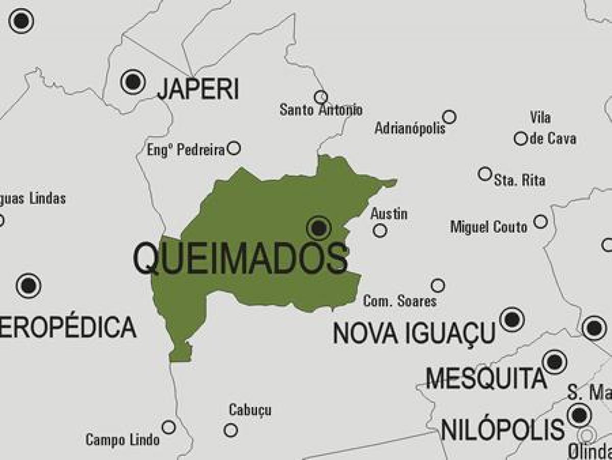 نقشہ کے Queimados بلدیہ