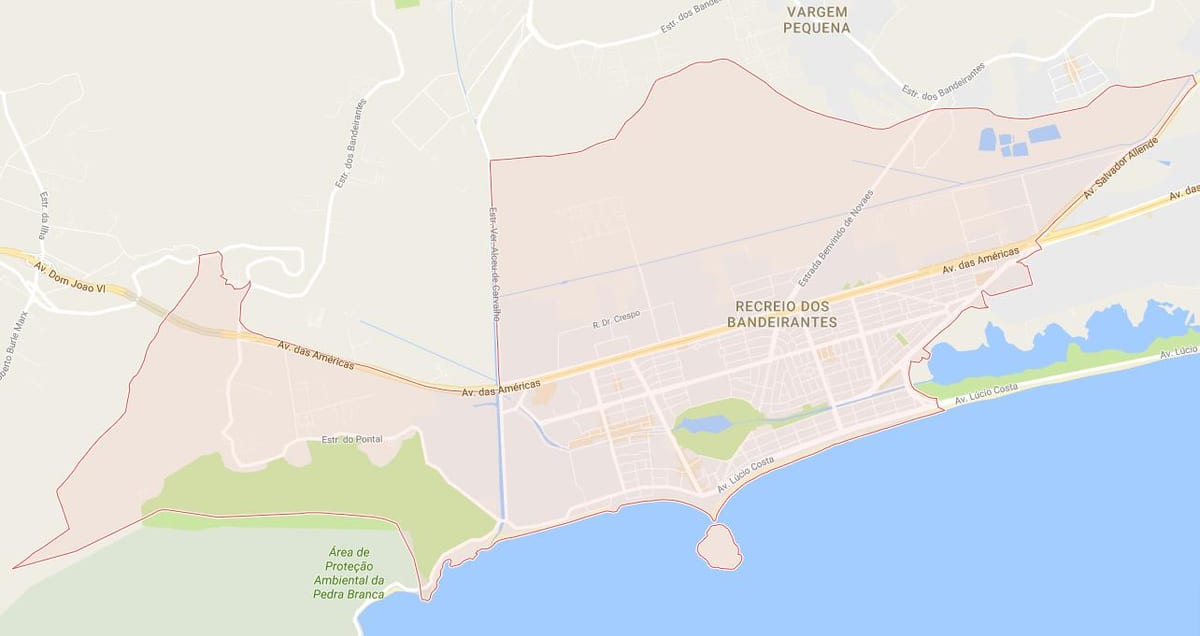 نقشہ کے Recreio dos Bandeirantes