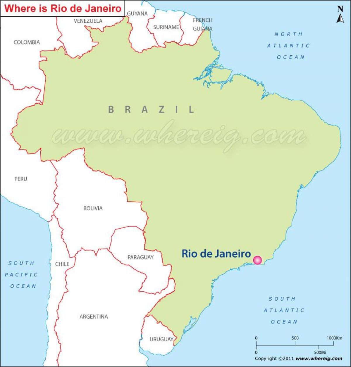 نقشہ کے ریو ڈی جینرو پر برازیل