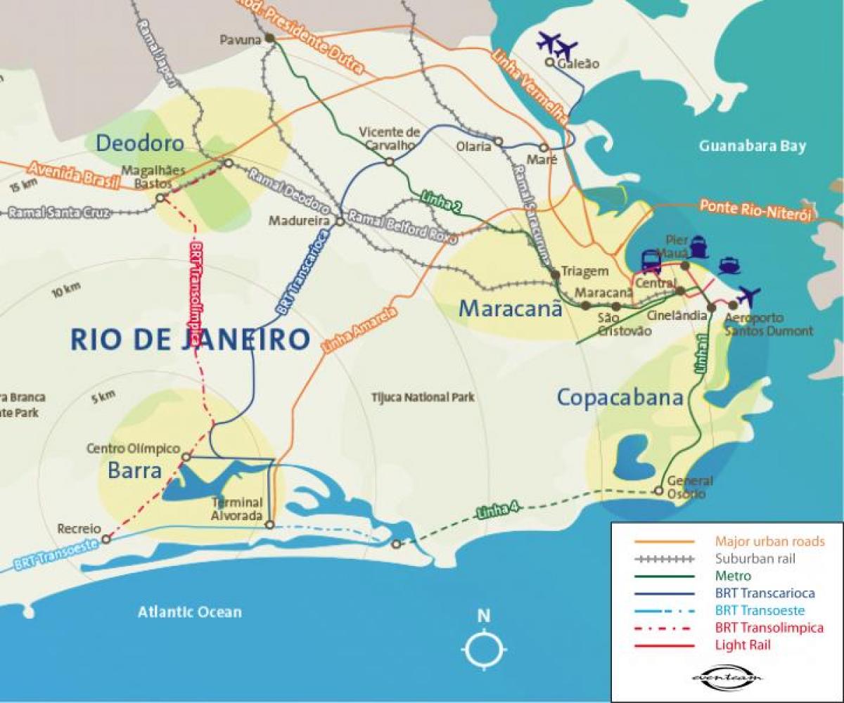 نقشہ ریو ڈی جینرو کے ہوائی اڈوں