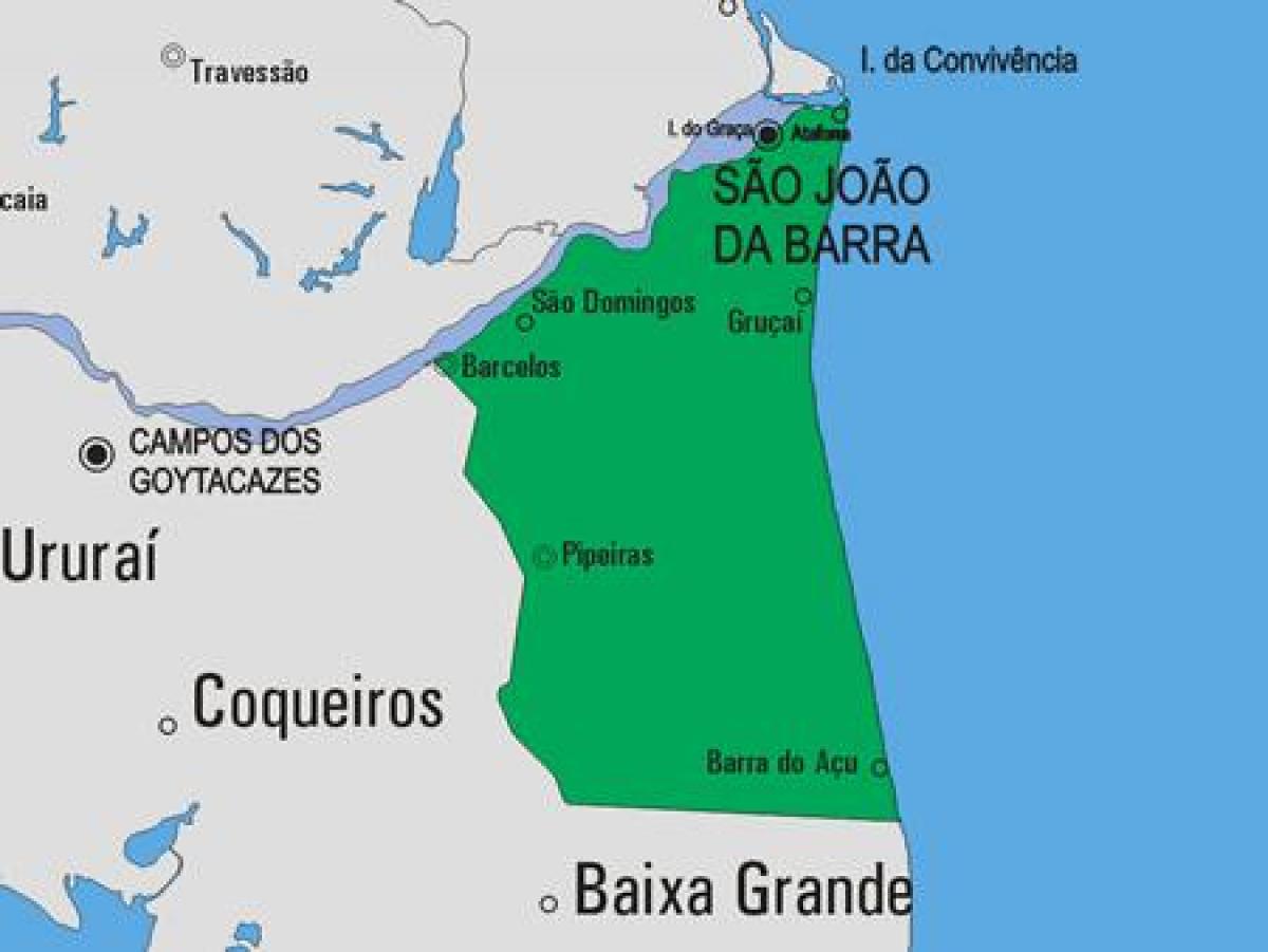 کا نقشہ ساؤ João دا بار میونسپلٹی