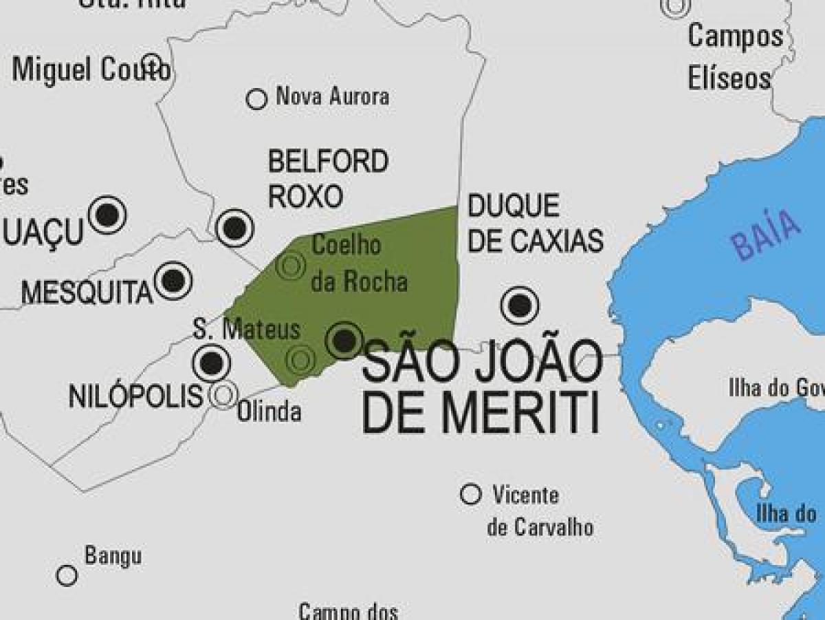 کا نقشہ ساؤ João ڈی Meriti بلدیہ