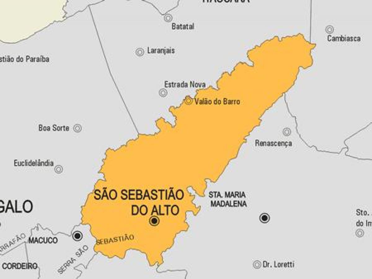 کا نقشہ ساؤ Sebastião کرتے آلٹو بلدیہ