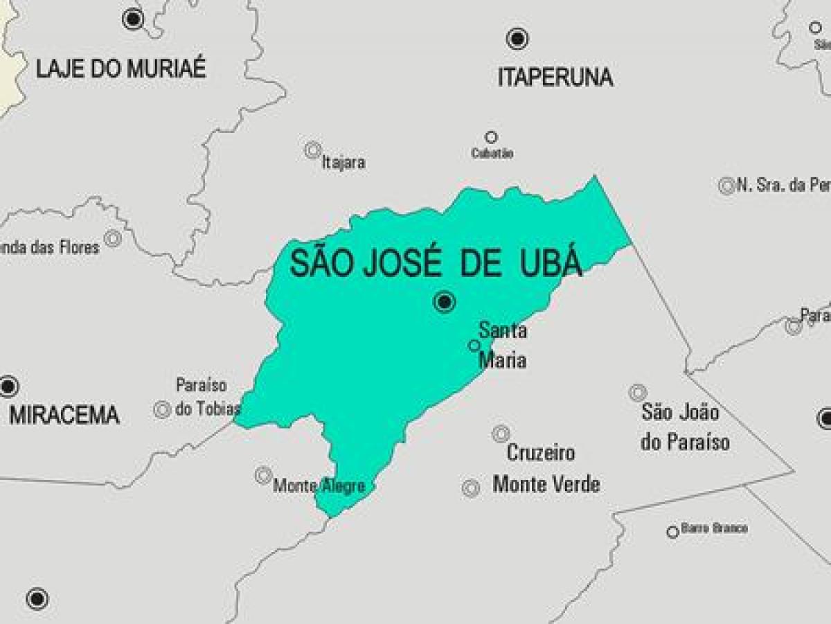 کا نقشہ ساؤ جوس de Ubá بلدیہ