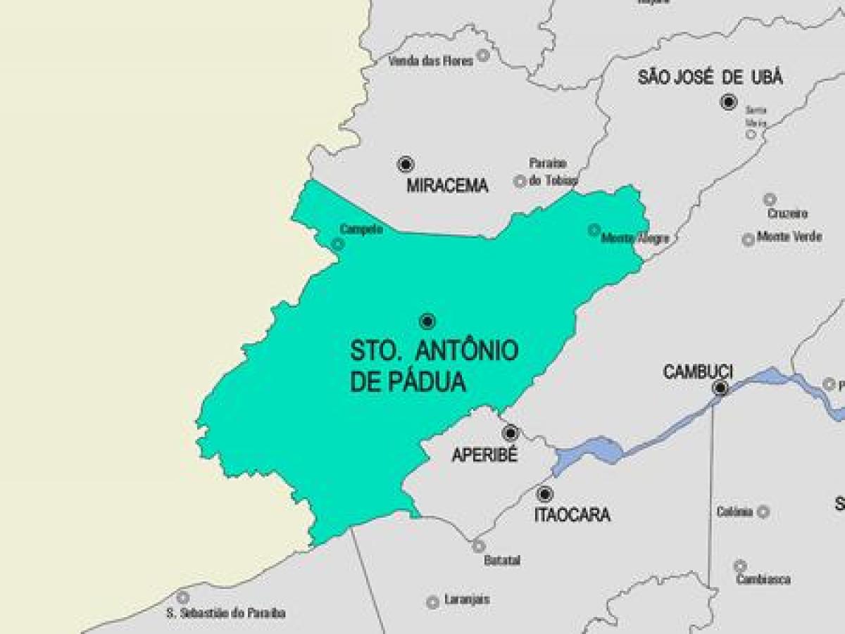 نقشہ کے سینٹو Antônio ڈی Pádua بلدیہ