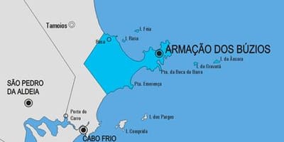 نقشہ کے Armação dos Búzios بلدیہ
