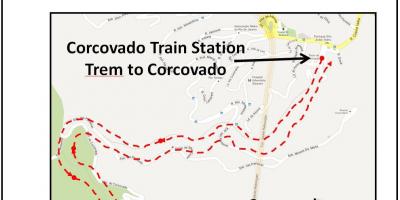 نقشہ کے Corcovado ٹرین