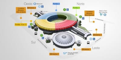 نقشہ کے Maracana اسٹیڈیم