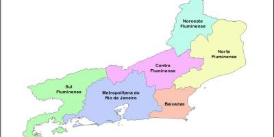 نقشہ کے mesoregions ریو ڈی جینرو