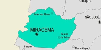 نقشہ کے Miracema بلدیہ