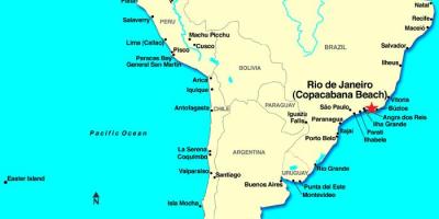 نقشہ کے ریو ڈی جینرو میں جنوبی امریکہ